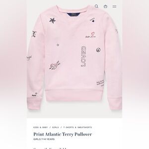 Polo by Ralph Lauren Kids' Light Pink Graphic Pullover